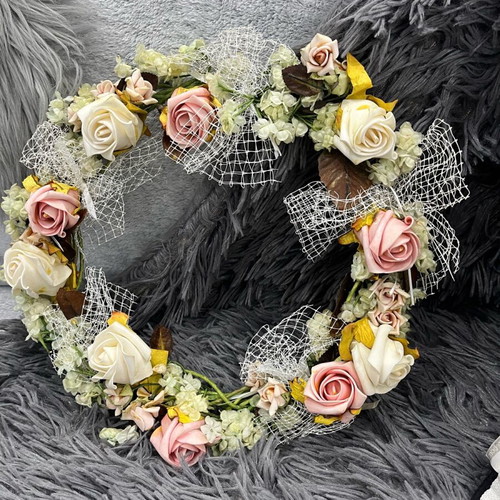 Decorative wreath used made of roses