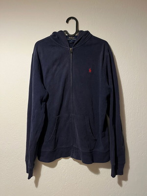 Polo Ralph Lauren zip-up hoodie used, size M, blue-turquoise