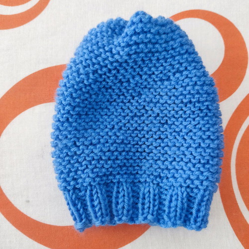 Handmade children's hat blue cobalt, new, one size