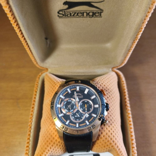 Slazenger SL.27.1335.2.02 wristwatch men's new with orange details