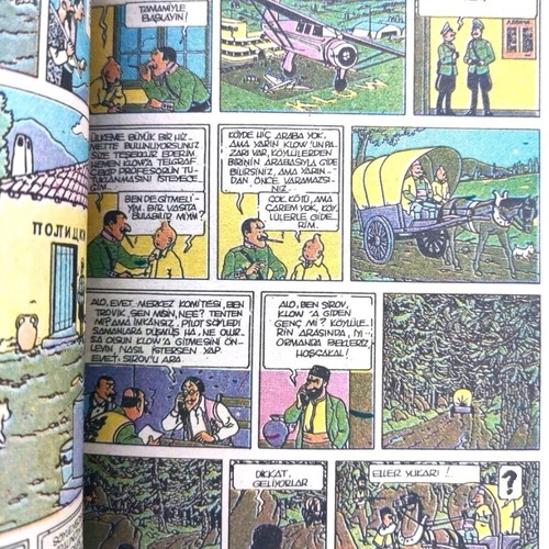Comics The Adventures of Tintin The Scepter of Ottokar used, Turkish edition 1989