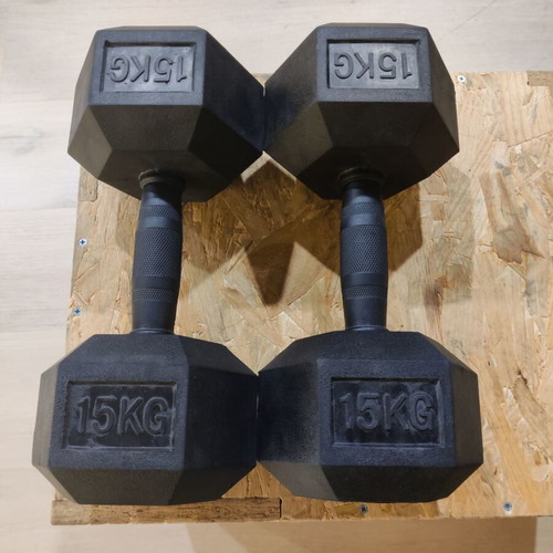 Dumbbells with rack, like new fitness equipment