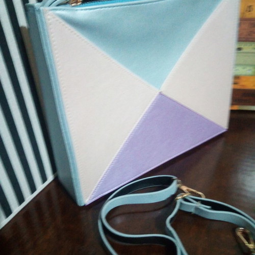 Multifunctional envelope bag used, vegan cactus leather