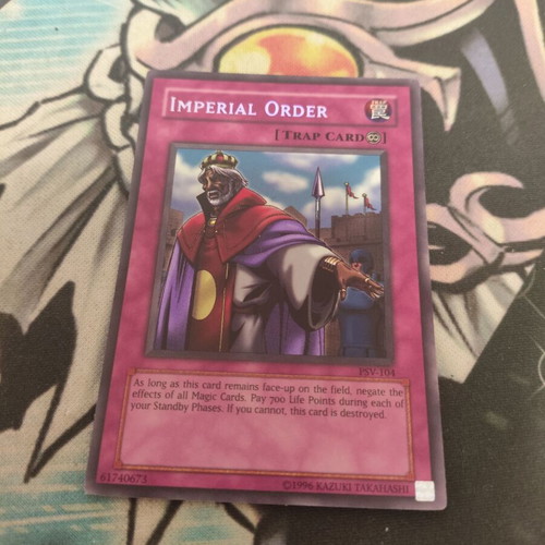 Imperial Order Yu-Gi-Oh card used, Secret Rare, PSV edition