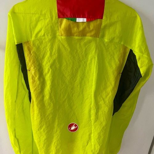 Castelli Velo windjacket men's size L, green and yellow