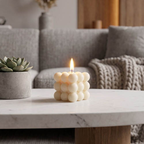 Bubble scented plant candle with golden orchid aroma, new