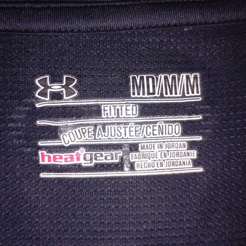 Under Armour Heat Gear men's sports t-shirt used, size M, black
