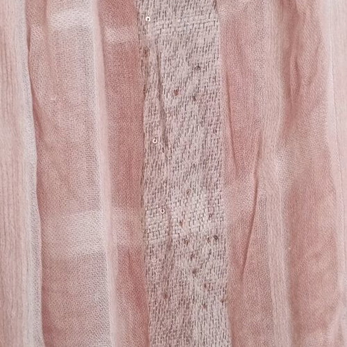 Large size pashmina new, pink-salmon with sequins