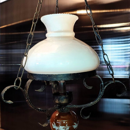 Ceiling light single pendant used, antique, 110cm
