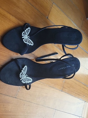 GiannaGiusti summer heels used size 38 with Swarovski butterflies