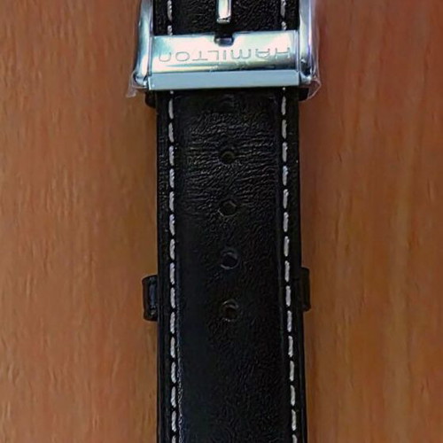 Hamilton Jazzmaster leather watch strap black like new