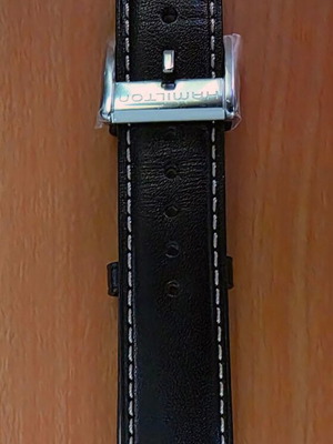 Hamilton Jazzmaster leather watch strap black like new