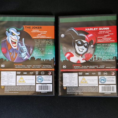 DC Super Villains The Joker & Harley Quinn animated DVD like new with subtitles