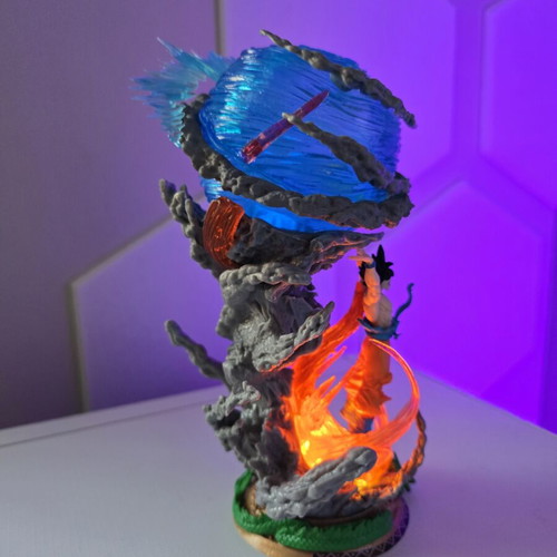 Goku Spirit Bomb statue figure 25cm with RGB light, new
