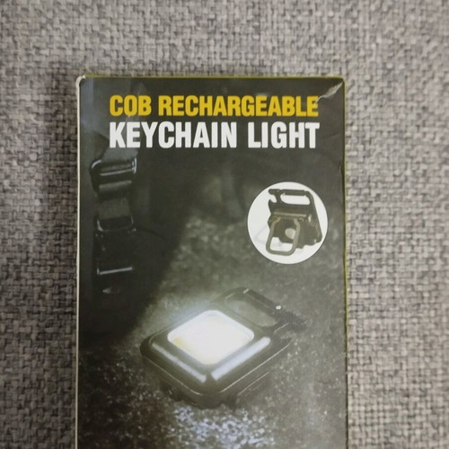 Mini LED Keychain with Three Flashlight Modes, Rechargeable, Magnet, and Opener