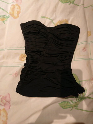 Strapless blouse Lynne black like new with side zipper