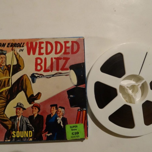Super 8mm Wedded Blitz 1942 used comedy with sound