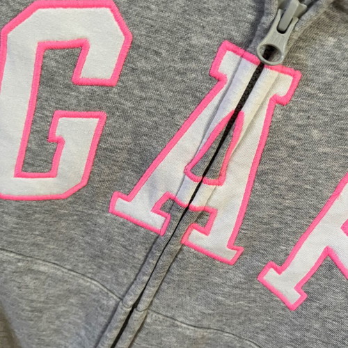 GAP Kids Hoodie Grey with Pink Details Size L 10-11 Years Like New