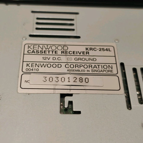 Kenwood KRC 254L like new, unknown function, no rear plug