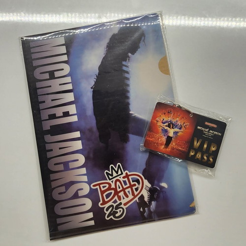 Michael Jackson bundle with Bad folder and Immortal Tour VIP card sealed