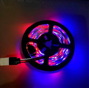 Αδιαβροχη Λωριδα RGB LED 5 Μετρα Με Τηλεκοντρολ