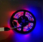  Αδιαβροχη Λωριδα RGB LED 5 Μετρα Με Τηλεκοντρολ