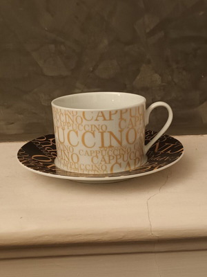 Collectible cappuccino cup with saucer like new