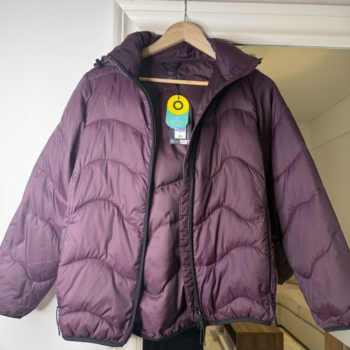 M&S Quilted Puffer Jacket with Hood new, purple