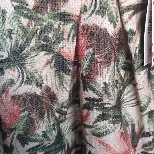 Kontatto skirt L new summer floral green salmon shades