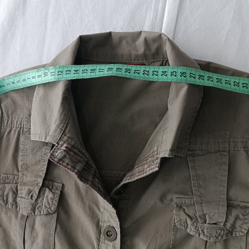 Khaki Safari Dress Cotton Gabardine Lussile Size S like new