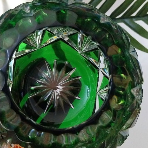 Βάζο Emerald Green Nachtmann Rom Bleikristall καινούργιο, χειροποίητο Γερμανίας 50'-60'