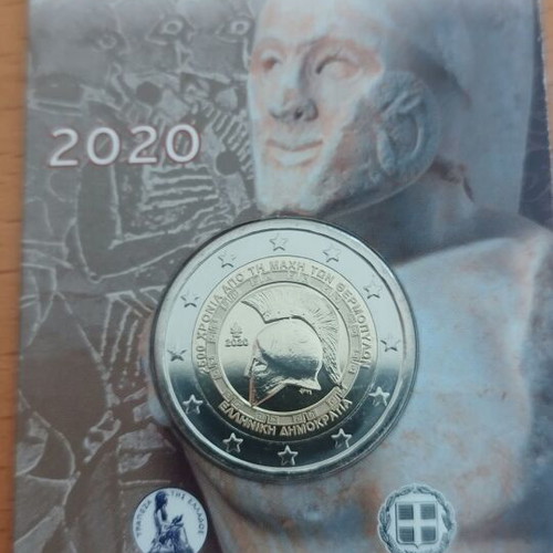 Greece 2€ Coincard 2020 Thermopylae New Commemorative Coin