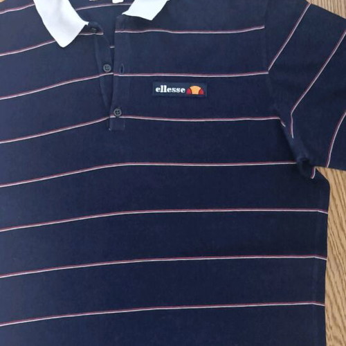 Vintage Ellesse polo shirt like new, 80s striped design