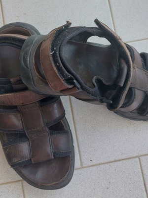 Clarks men's leather sandals size 41 used, brown Active Air
