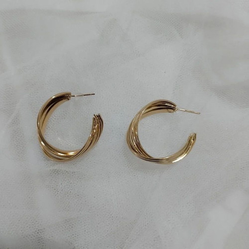 Zara chunky gold-tone statement earrings