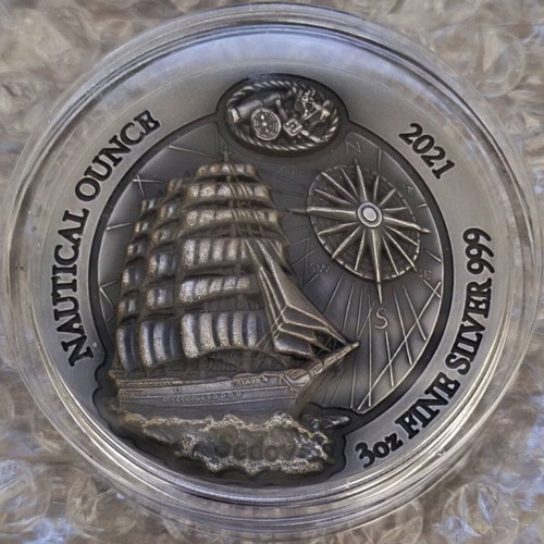 3 Oz Fine Silver Nautical Ounce 2021 coin new