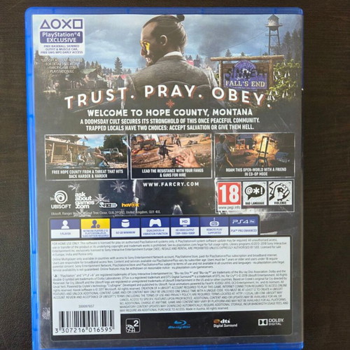 Far Cry 5 PS4 game like new