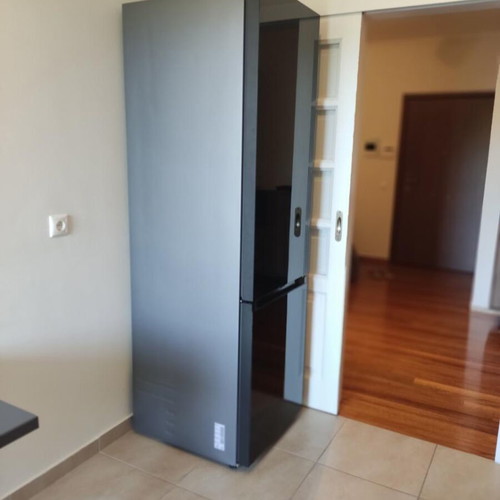 Samsung black fridge, new, 2m height, 60cm width