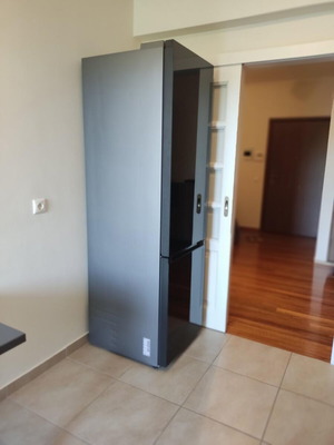 Samsung black fridge, new, 2m height, 60cm width