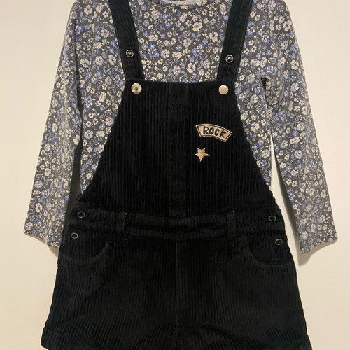 Girls' set salopette and blouse like new