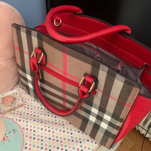 Zara handbag new, black and red