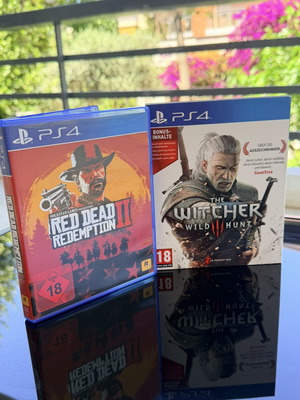 Red Dead Redemption 2 and The Witcher 3 Wild Hunt Bonus Edition PS4 used