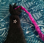 Wool triangular black hat with rock style