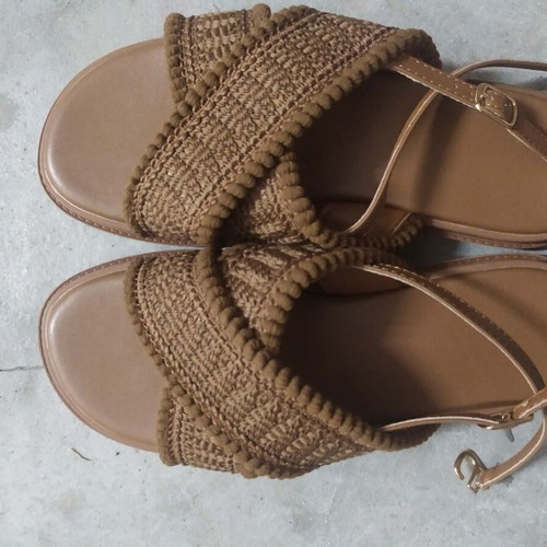 Shein brown platform sandals new with soft sole
