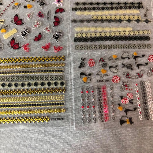 3D Nail Stickers new, pack of 5 pieces