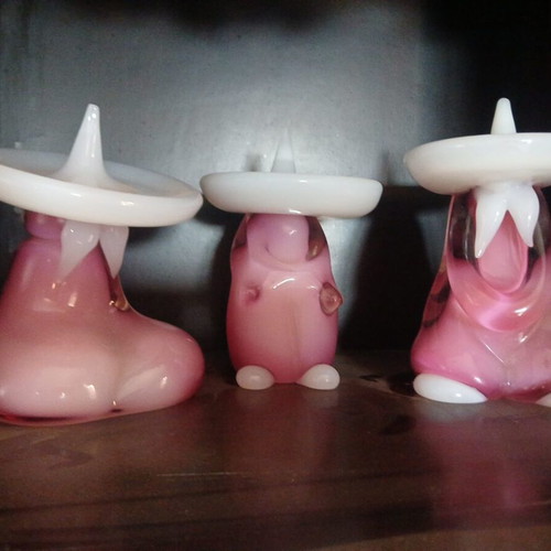 Murano vintage Mexican glass figures set of 3