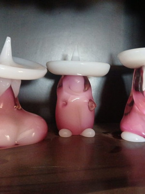 Murano vintage Mexican glass figures set of 3
