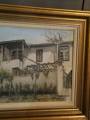Πίνακας ζωγραφικής Αντωναράκου 85 μεταχειρισμένος, ελαιογραφία σε ξύλινη κορνίζα