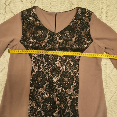 Danilo Dress Dusty Rose with Black Lace, size XL-XXL, like new