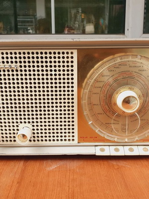 Philips vintage radio used, 1950s mid-century design